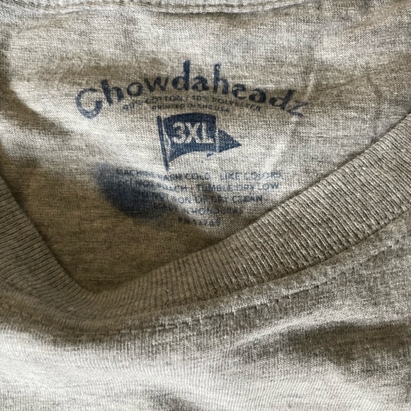 NWOT Men’s 3XL Chowdaheadz Boston Skyline Red Sox Colors Heather Gray T Shirt - Picture 3 of 4